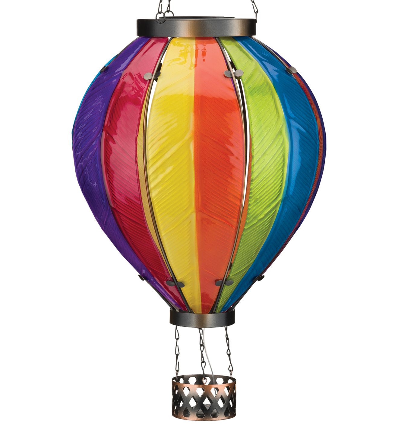 Extra Large Solar Hot Air Balloon Lantern - Rainbow